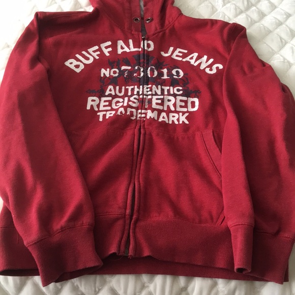 Jeans by Buffalo zip front mens Hoodie - Picture 2 of 7